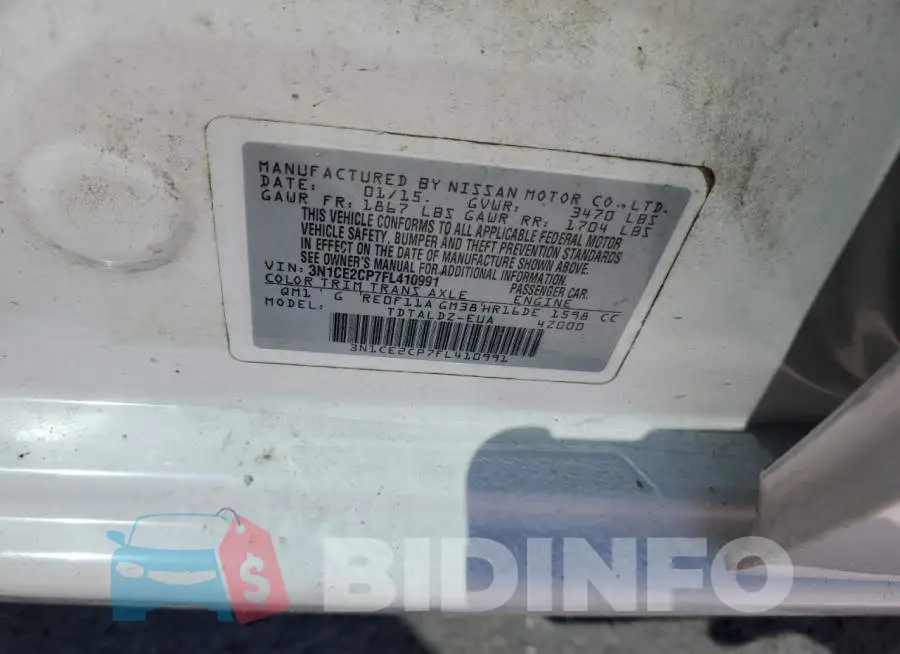 3N1CE2CP7FL410991 Photo# 13