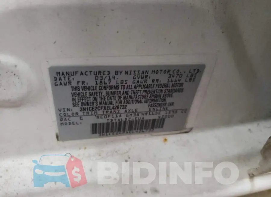 3N1CE2CPXEL426732 Photo# 12
