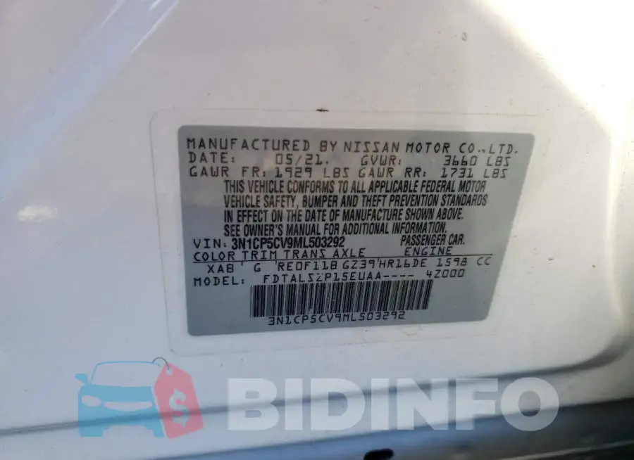 3N1CP5CV9ML503292 Photo# 12