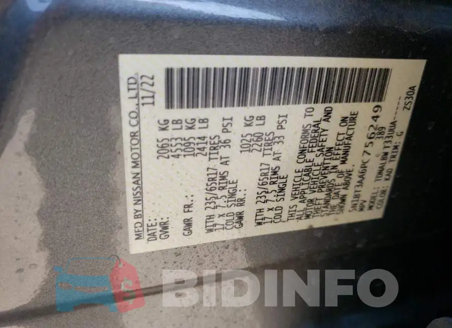 5N1BT3AA6PC756249 Photo# 13