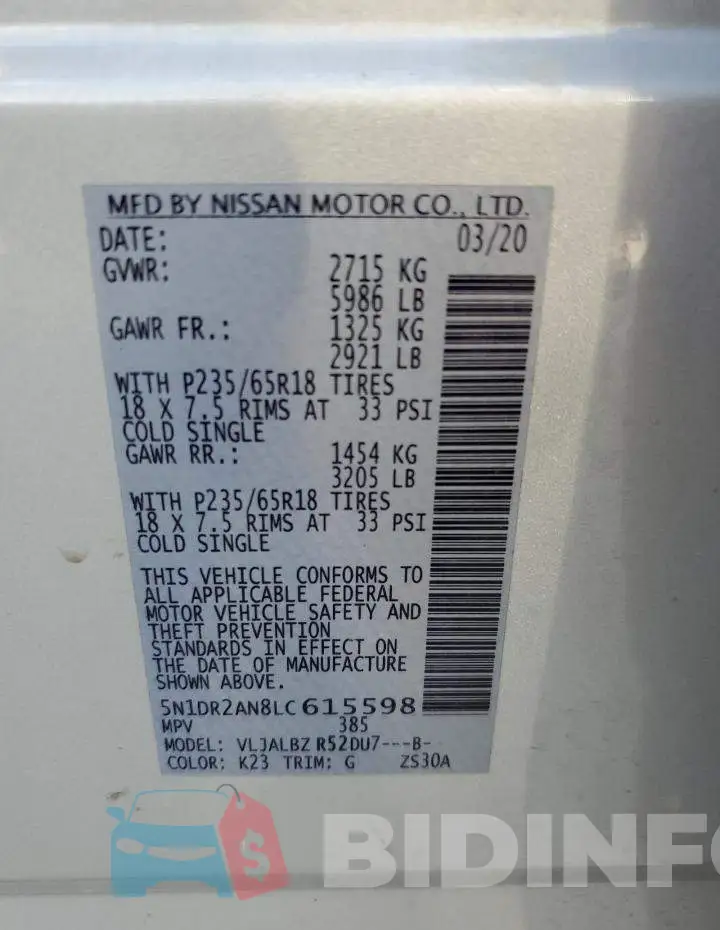 5N1DR2AN8LC615598 Photo# 13