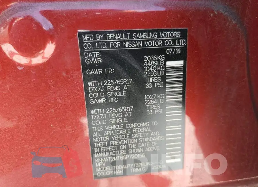 KNMAT2MT6GP720156 Photo# 12