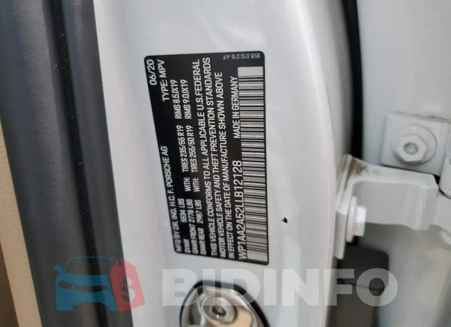 WP1AA2A52LLB12128 Photo# 12