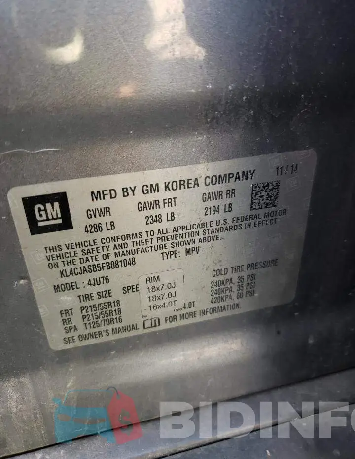 KL4CJASB5FB081048 Photo# 12