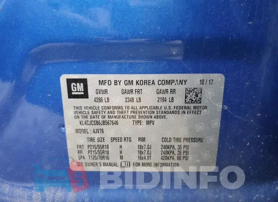 KL4CJCSB6JB567646 Photo# 12