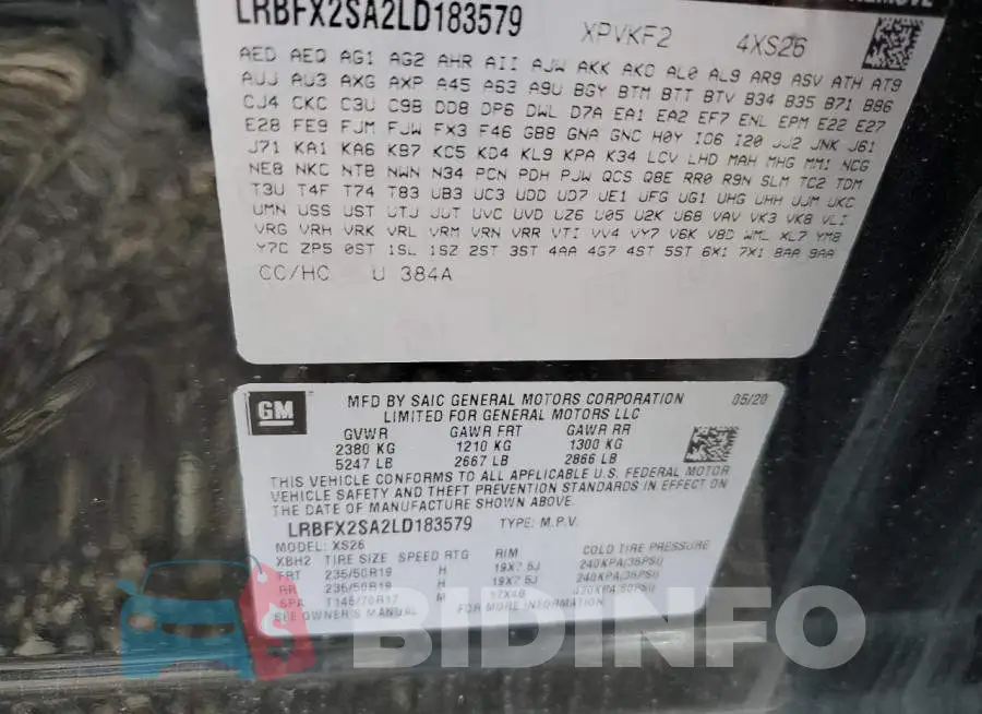 LRBFX2SA2LD183579 Photo# 13