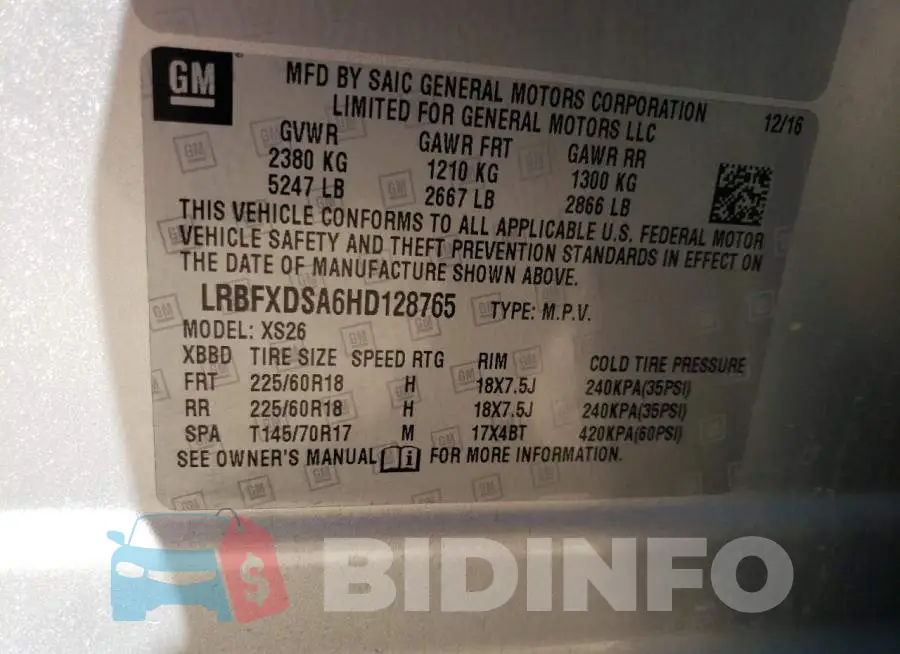LRBFXDSA6HD128765 Photo# 12