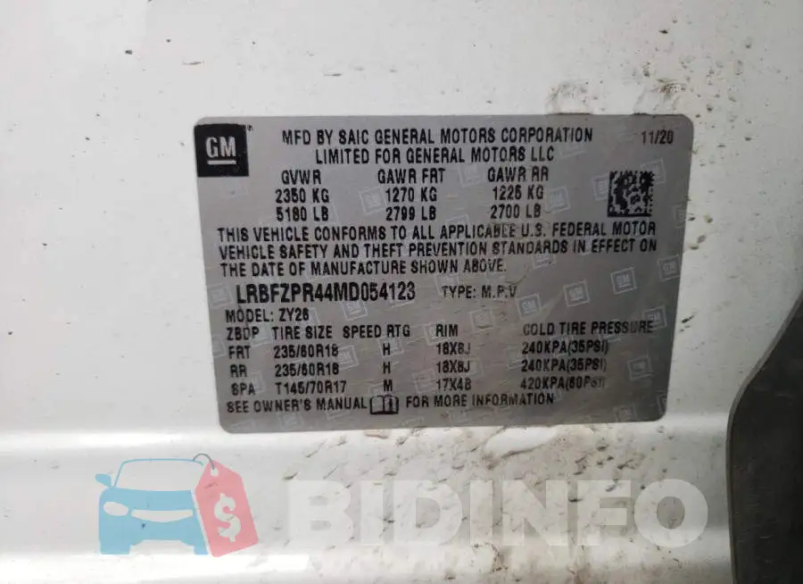 LRBFZPR44MD054123 Photo# 12