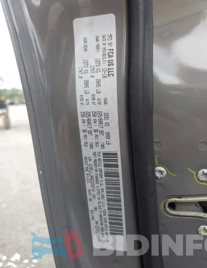 1C4PJLLB4KD370714 Photo# 14