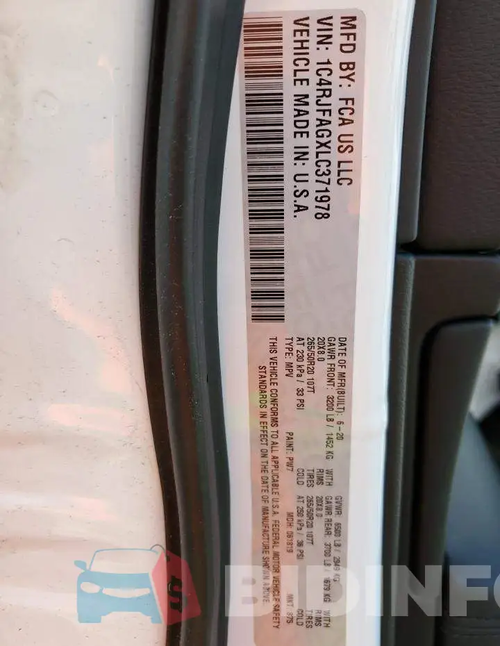 1C4RJFAGXLC371978 Photo# 12