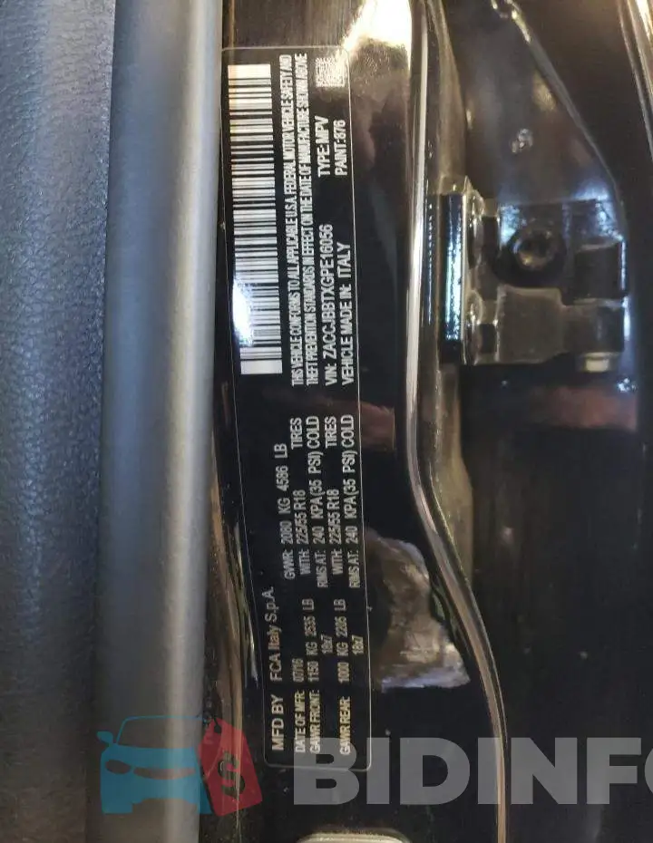 ZACCJBBTXGPE16056 Photo# 13