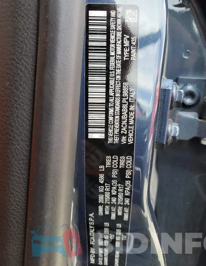 ZACNJBAB8LPL98858 Photo# 12