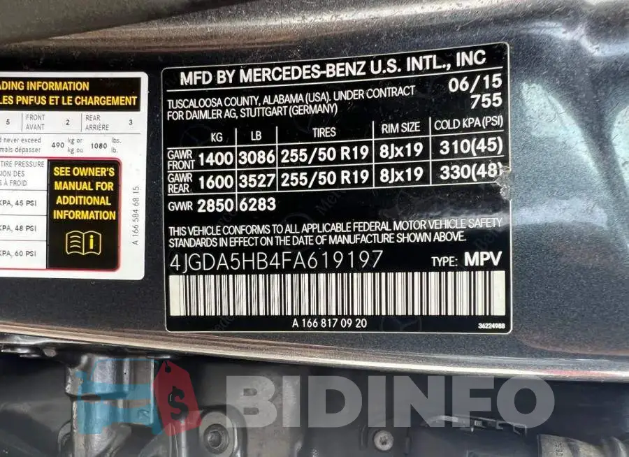 4JGDA5HB4FA619197 Photo# 10