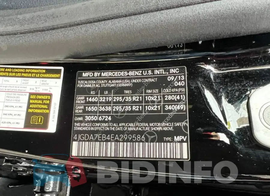 4JGDA7EB4EA299586 Photo# 10