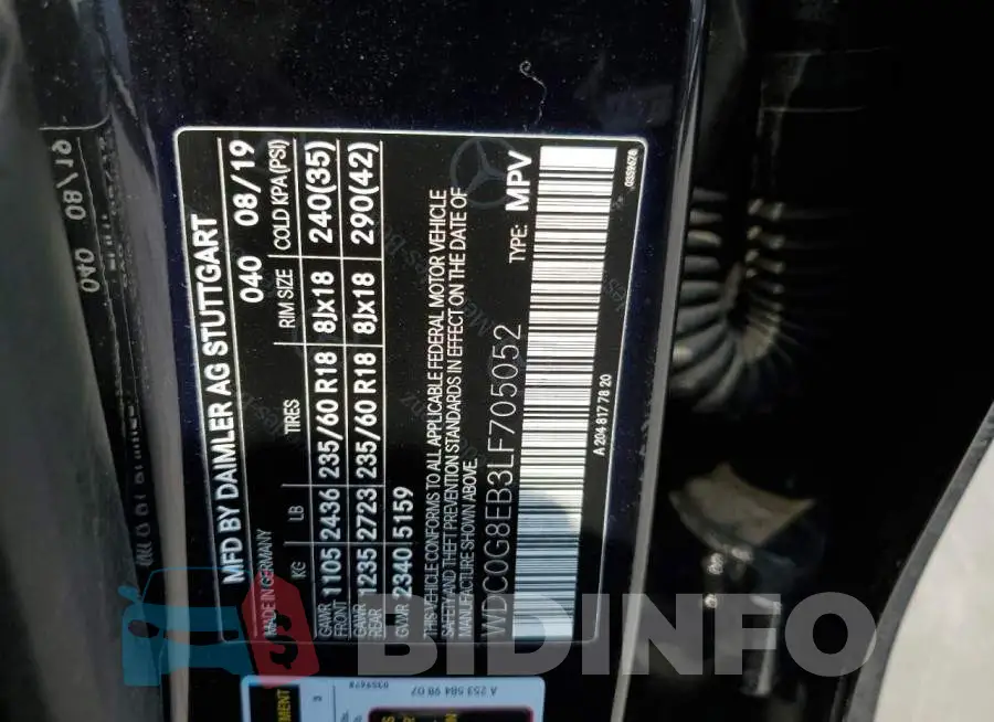 WDC0G8EB3LF705052 Photo# 14
