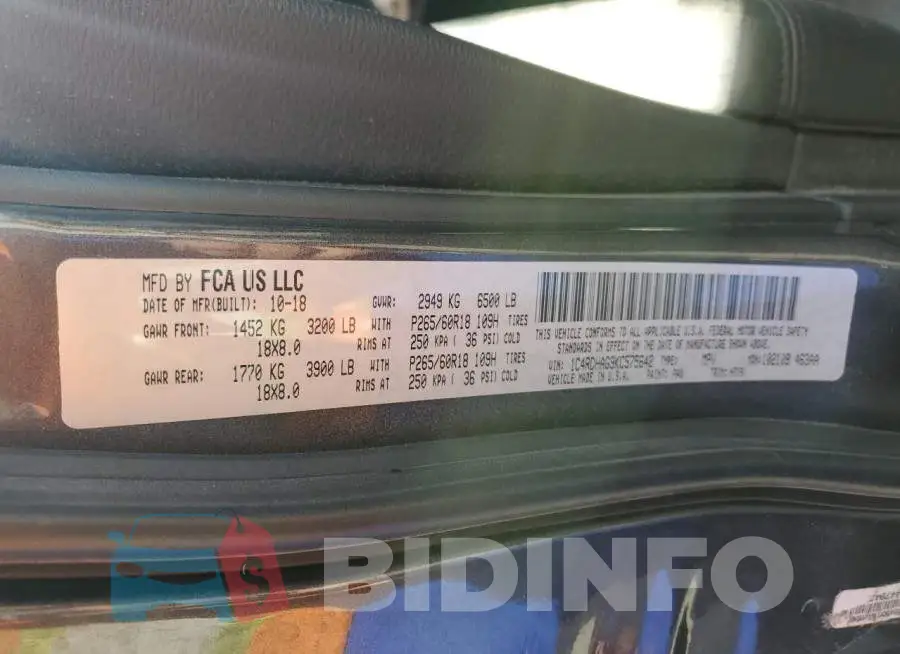 1C4RDHAG9KC575642 Photo# 14