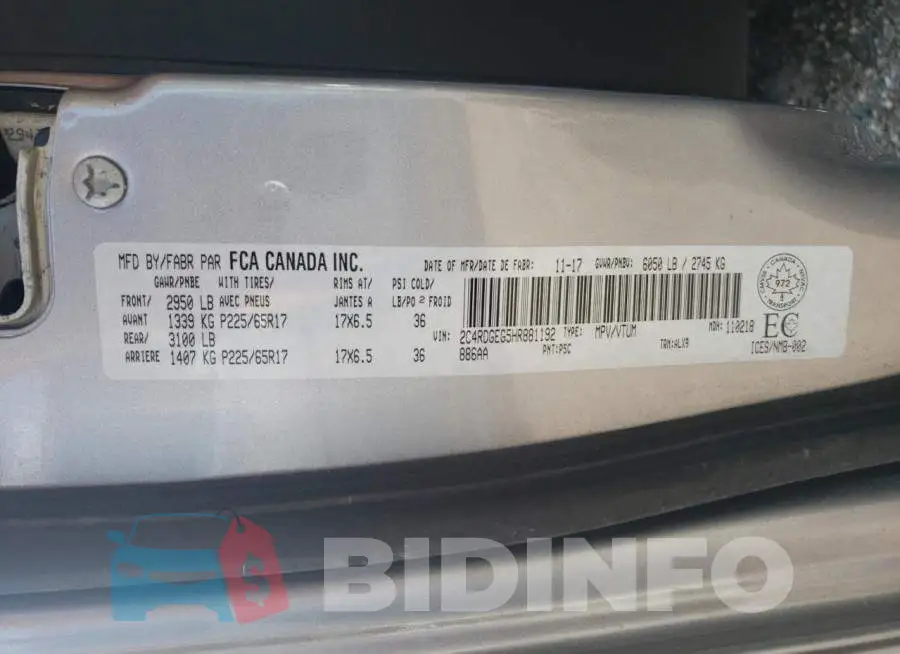 2C4RDGEG5HR881192 Photo# 13