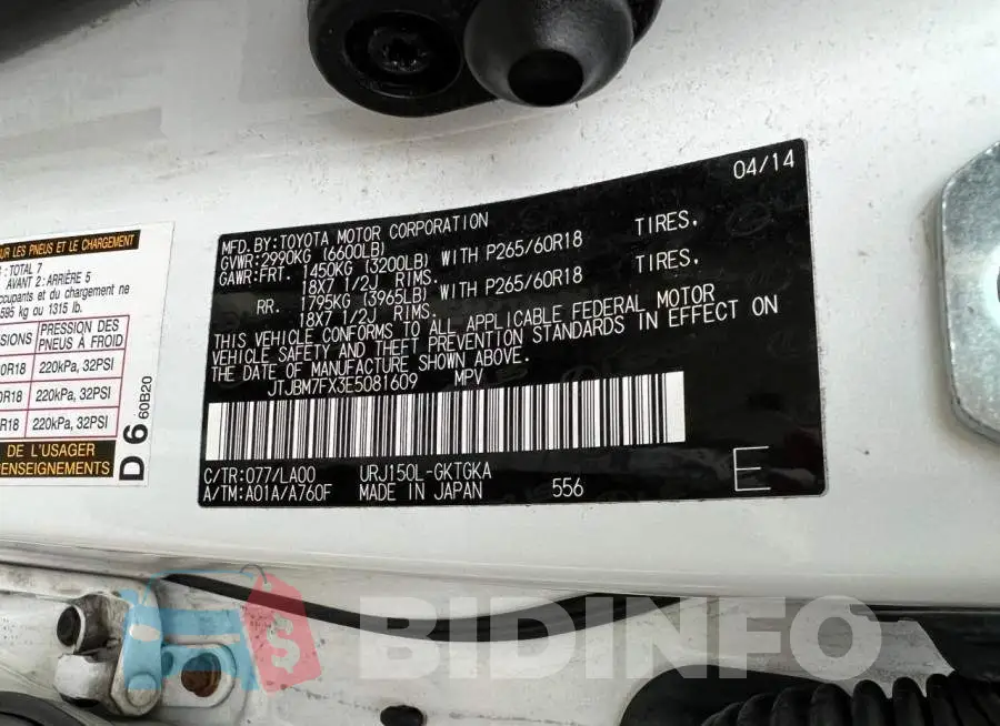 JTJBM7FX3E5081609 Photo# 10