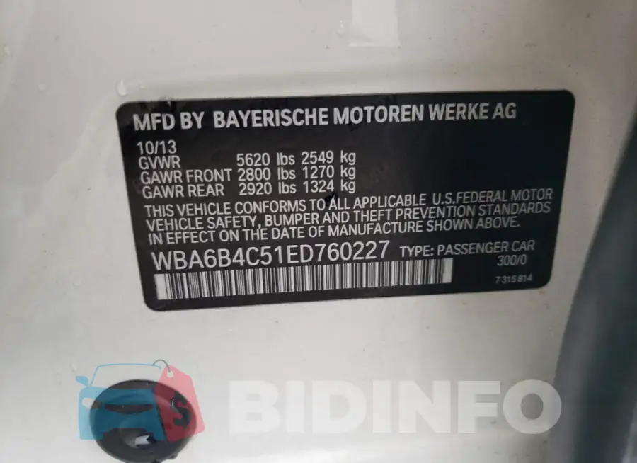 WBA6B4C51ED760227 Photo# 12