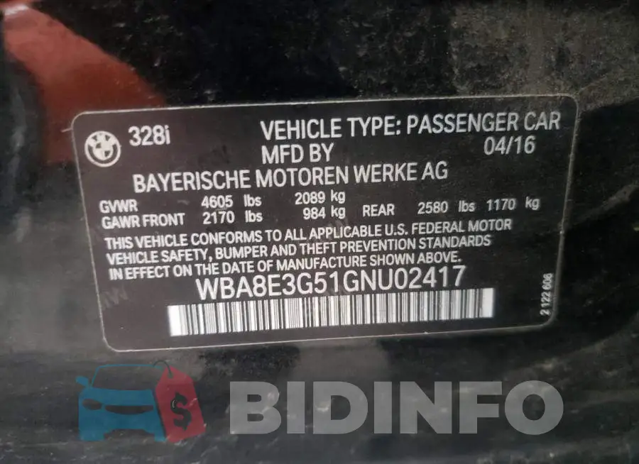 WBA8E3G51GNU02417 Photo# 12