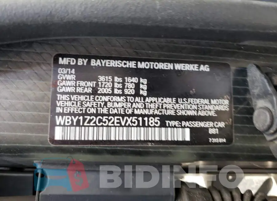 WBY1Z2C52EVX51185 Photo# 12