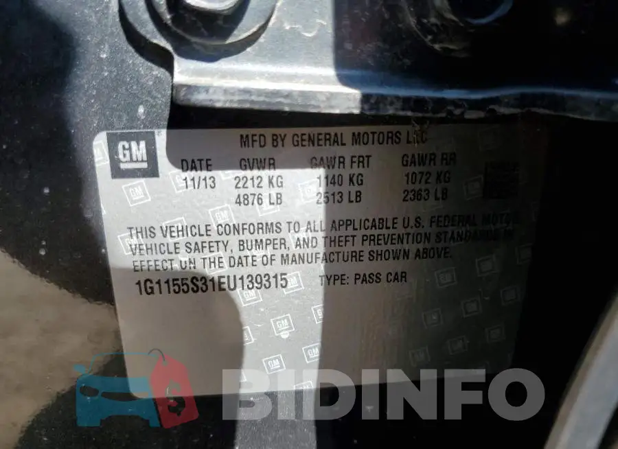 1G1155S31EU139315 Photo# 12