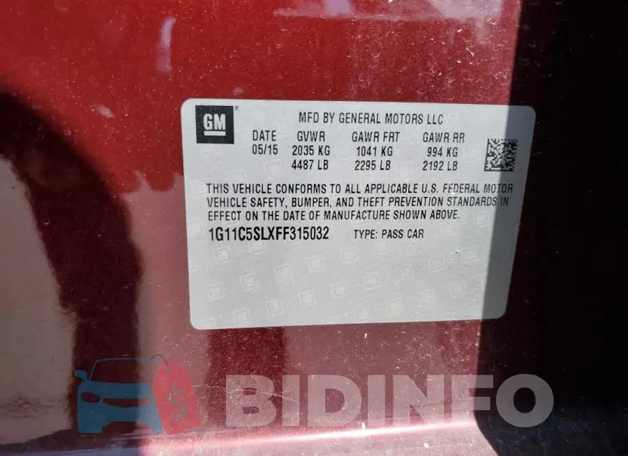 1G11C5SLXFF315032 Photo# 13
