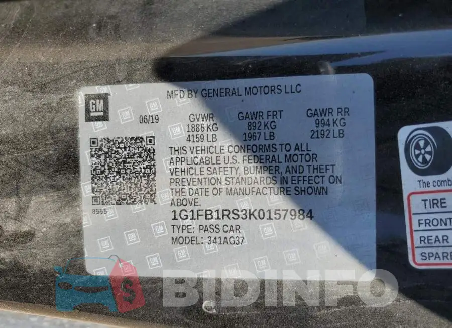 1G1FB1RS3K0157984 Photo# 12