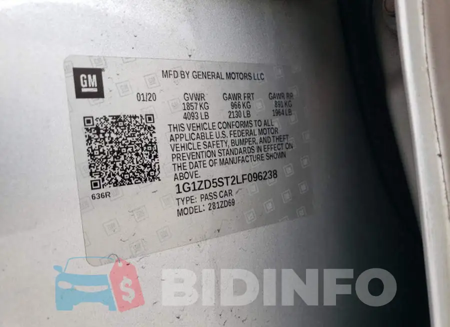 1G1ZD5ST2LF096238 Photo# 12
