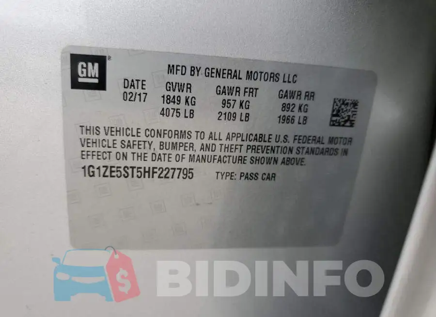 1G1ZE5ST5HF227795 Photo# 12