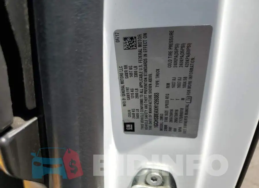 1GCHSBEAXH1299383 Photo# 12