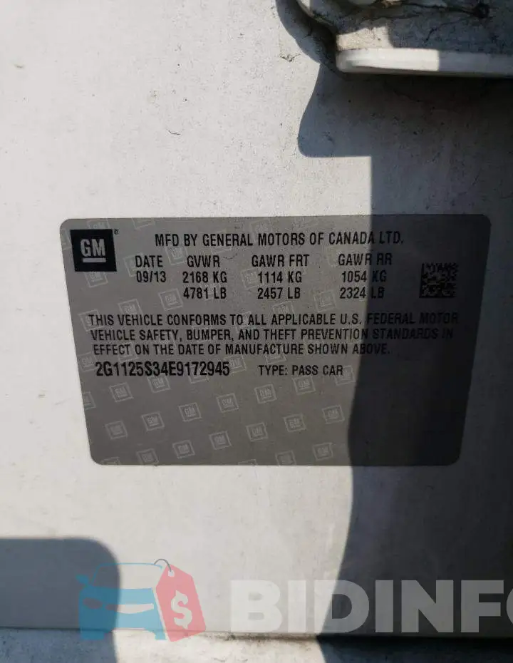2G1125S34E9172945 Photo# 12