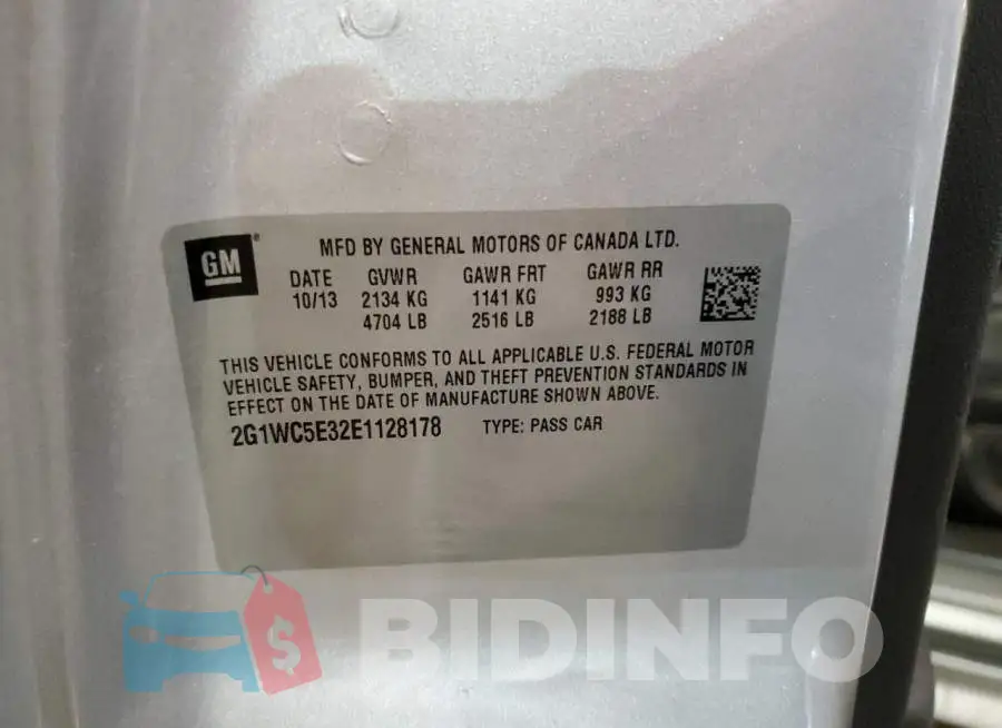2G1WC5E32E1128178 Photo# 12