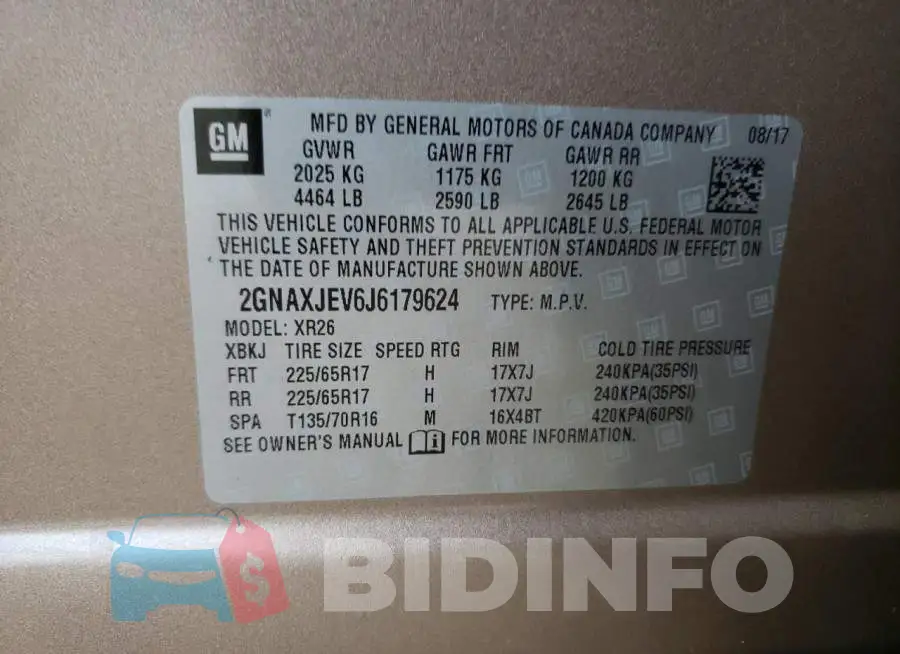 2GNAXJEV6J6179624 Photo# 13