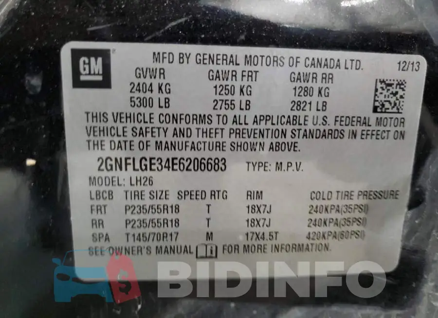 2GNFLGE34E6206683 Photo# 12