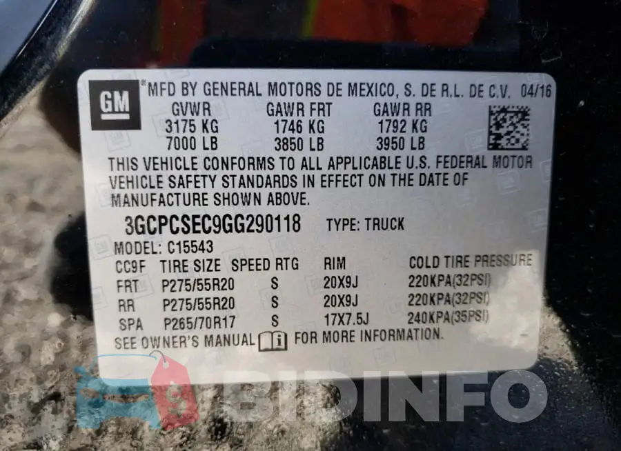 3GCPCSEC9GG290118 Photo# 12