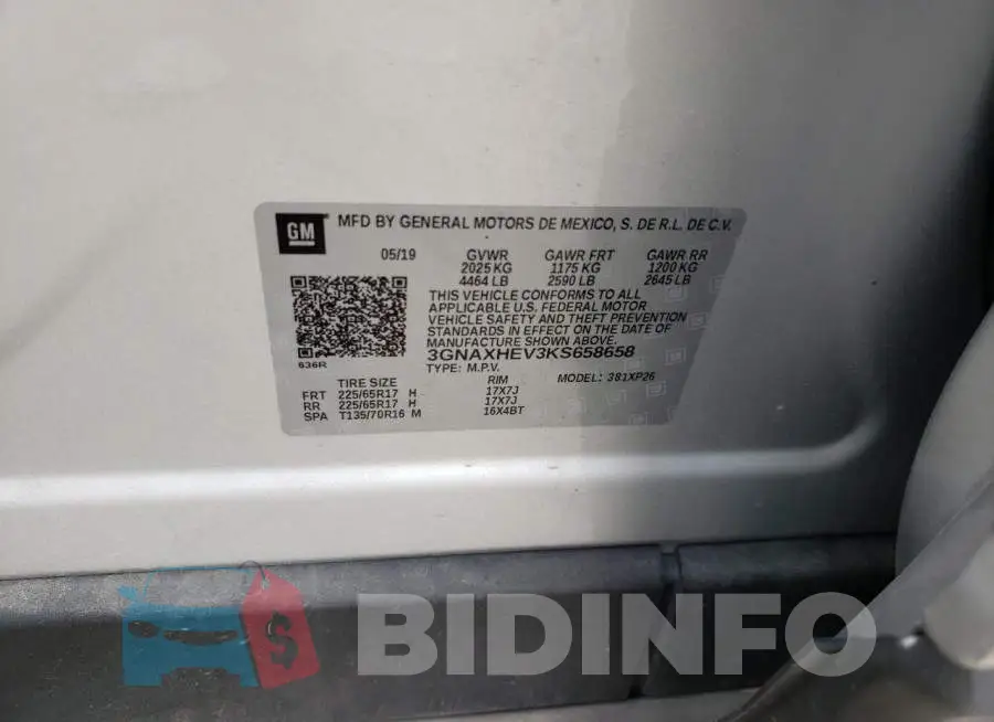 3GNAXHEV3KS658658 Photo# 12