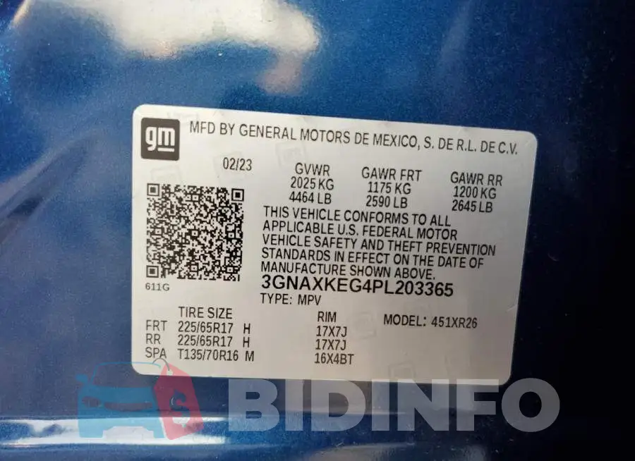 3GNAXKEG4PL203365 Photo# 12
