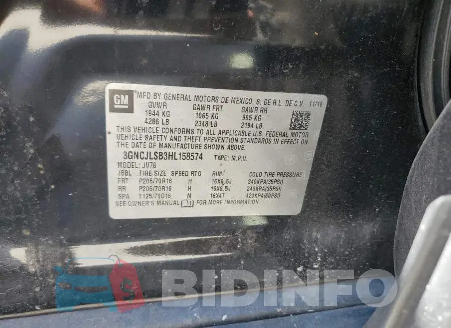 3GNCJLSB3HL158574 Photo# 13
