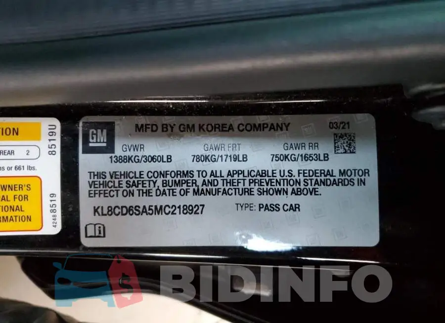 KL8CD6SA5MC218927 Photo# 12