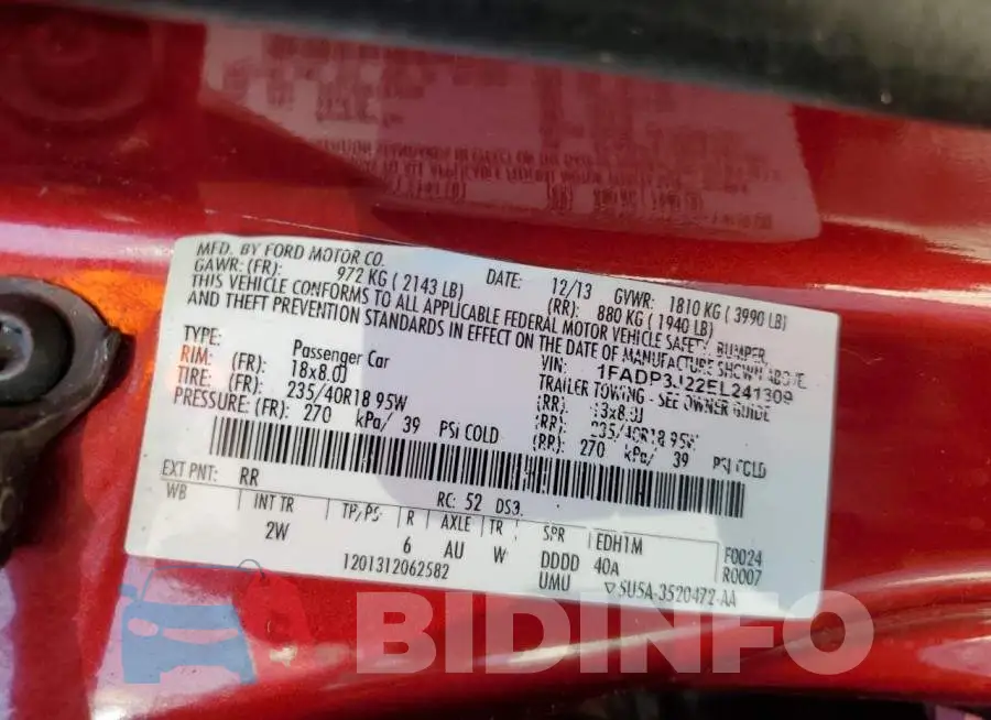 1FADP3J22EL241309 Photo# 13
