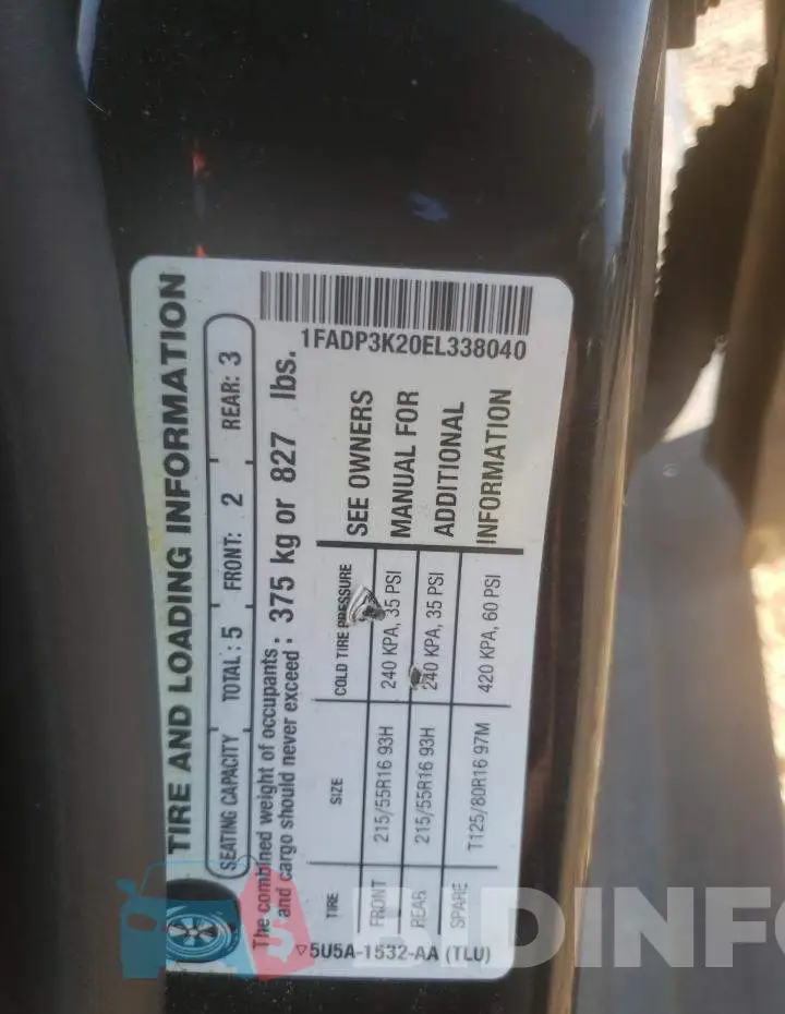 1FADP3K20EL338040 Photo# 12