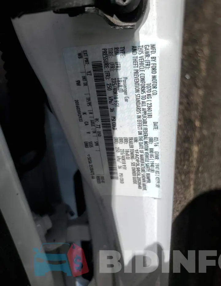 1FADP3L98GL282640 Photo# 13