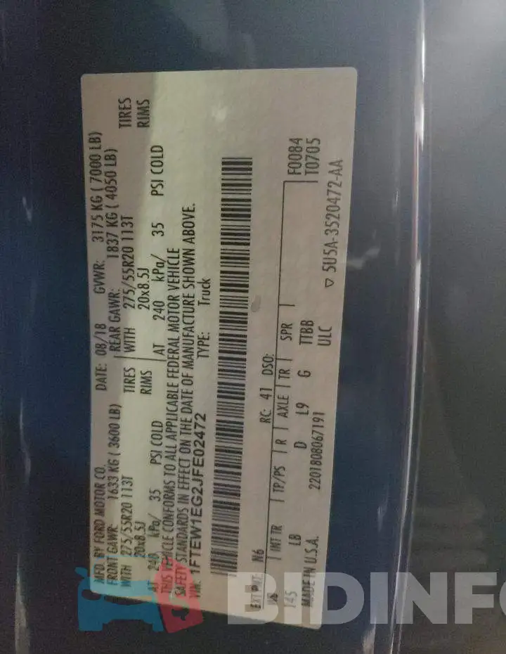 1FTEW1EG2JFE02472 Photo# 12