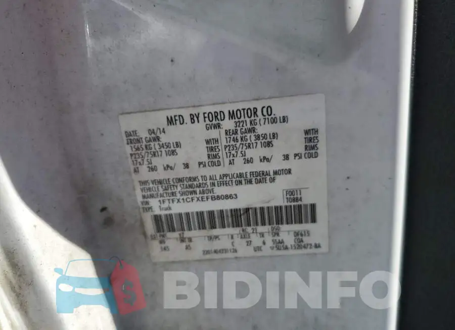 1FTFX1CFXEFB80863 Photo# 12