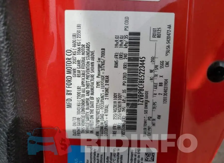 1ZVBP8CF8E5223445 Photo# 12