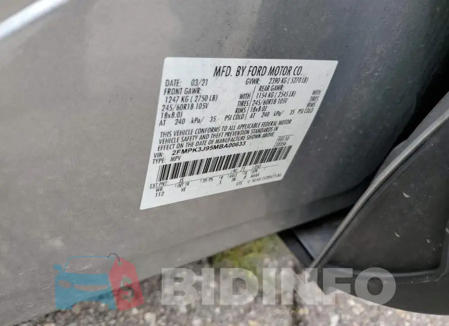 2FMPK3J95MBA00633 Photo# 12