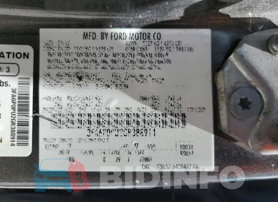 3FA6P0PU2GR388914 Photo# 12