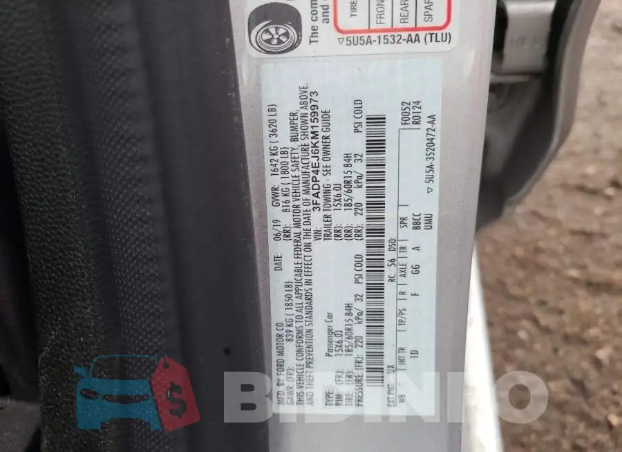 3FADP4EJ6KM159973 Photo# 12