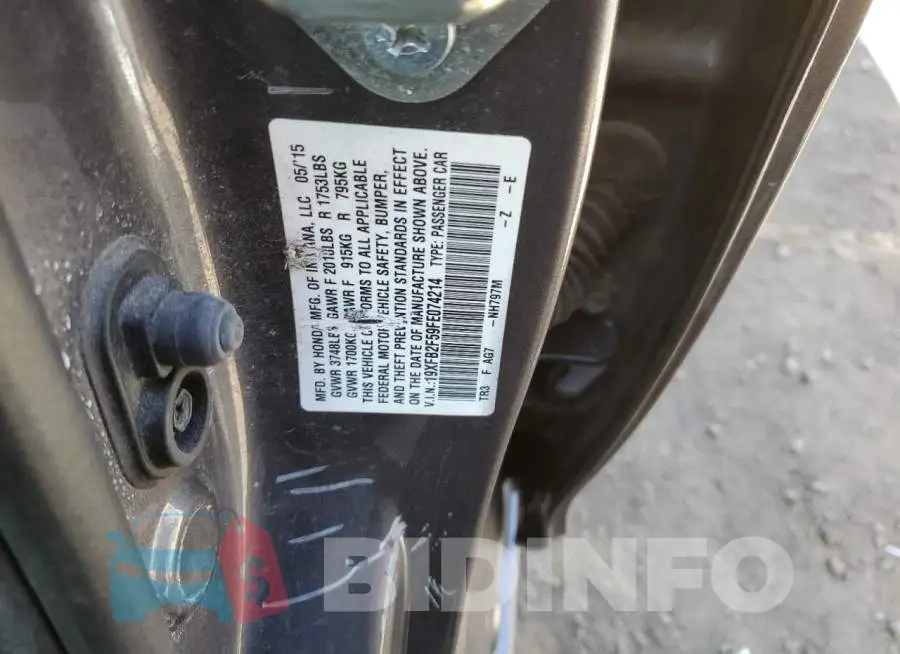 19XFB2F59FE074214 Photo# 12